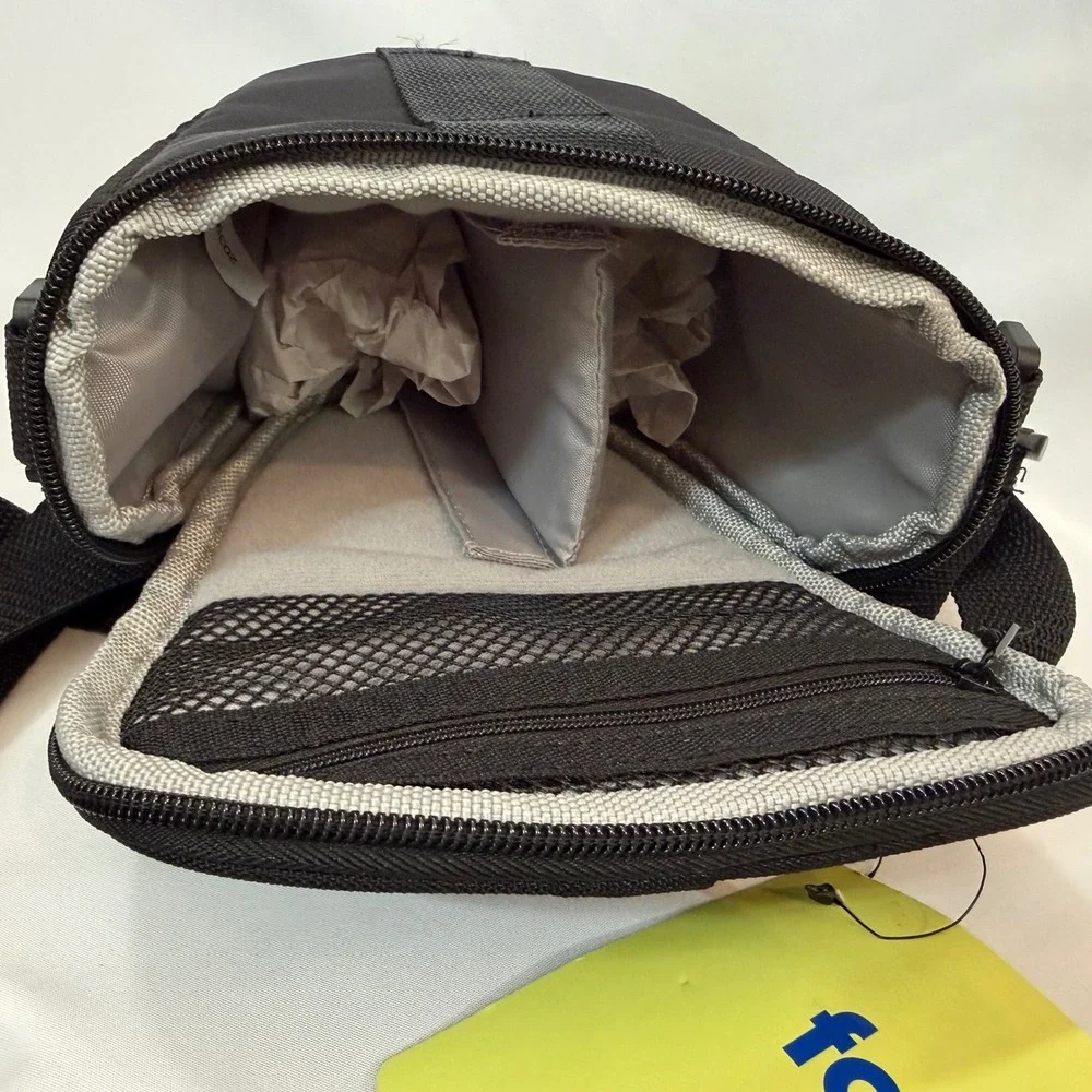 Onn DSLR Camera Case Black Padded Holster Bag with Shoulder Strap New